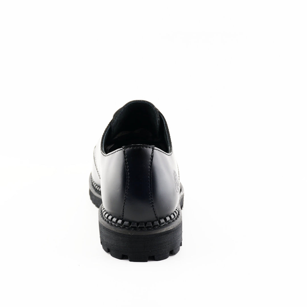 Grinders PERCIVAL New Lace Up Oxford Shoes Rock Black Leather