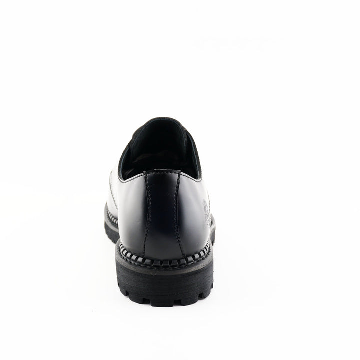 Grinders PERCIVAL New Lace Up Oxford Shoes Rock Black Leather