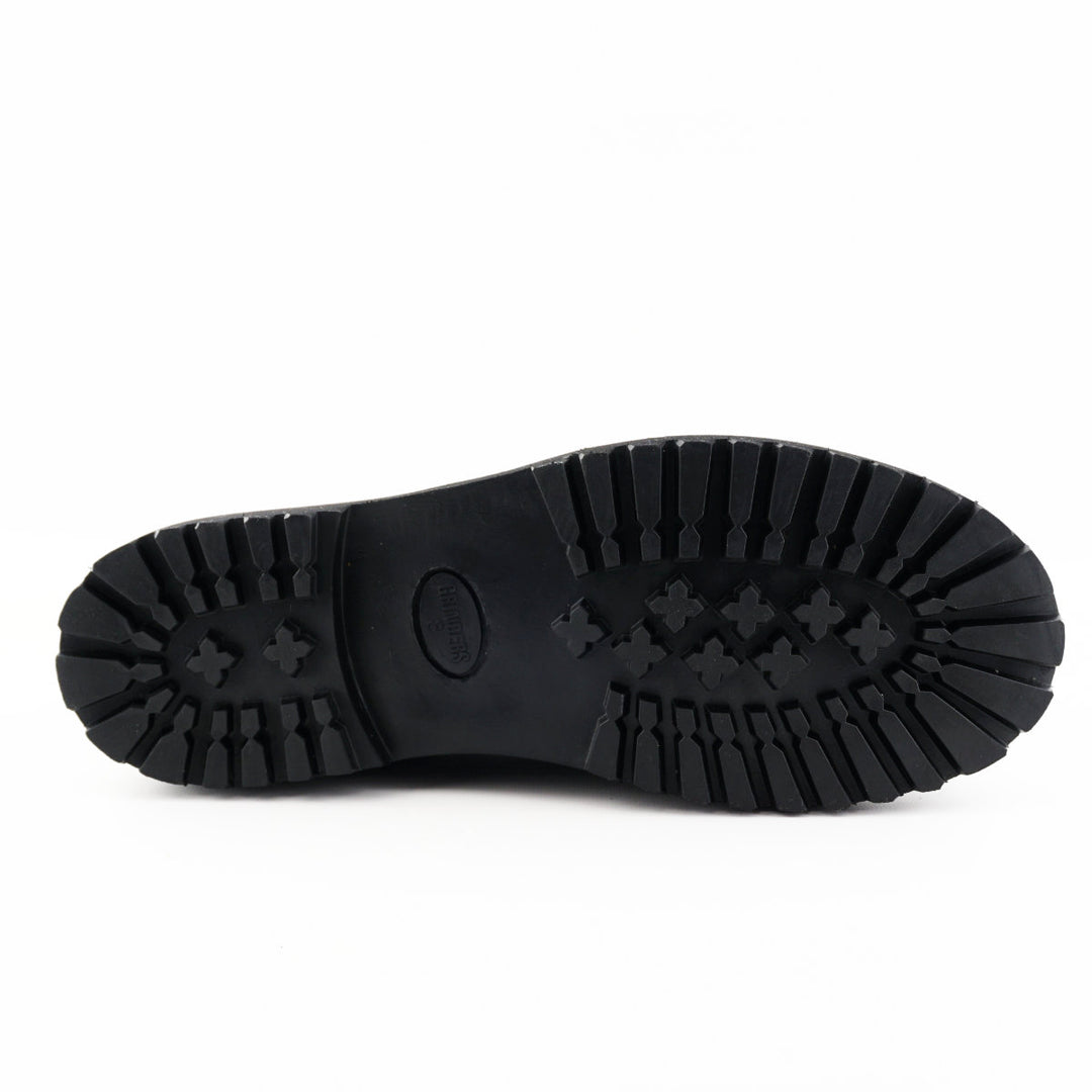 Grinders PERCIVAL New Lace Up Oxford Shoes Rock Black Leather