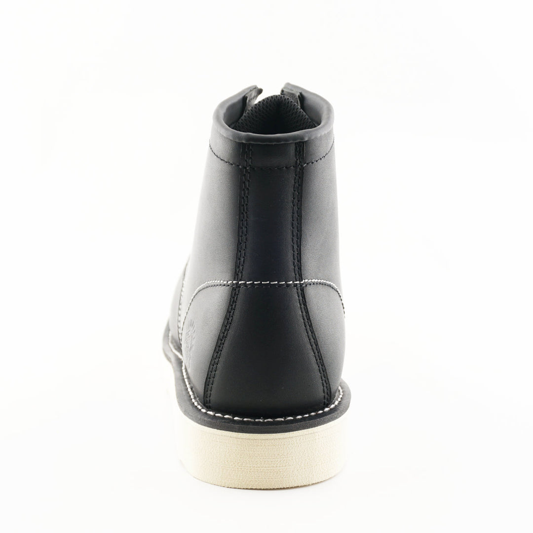 Grinders ALPHA NEW 7 Eyelet Black Brown Leather Rock Safety Steel Cap Lace Up Derby Boots 