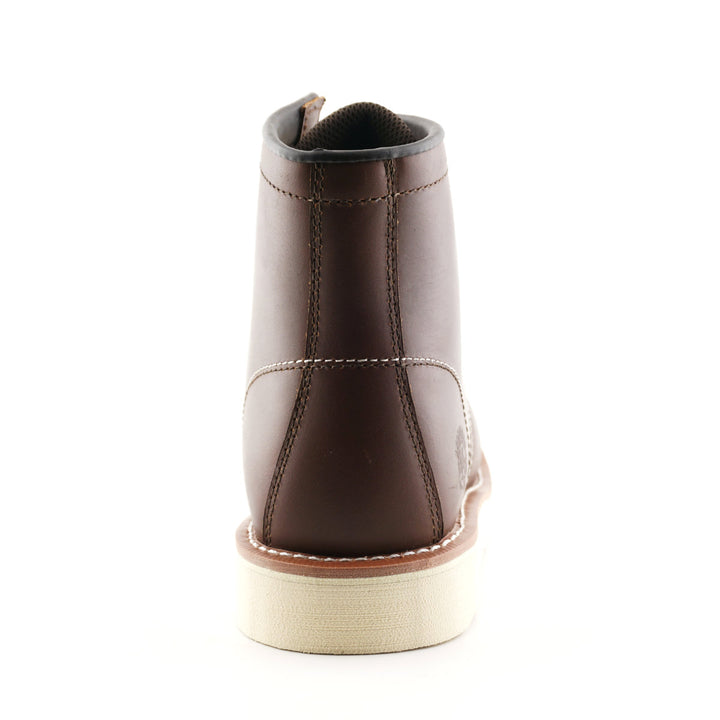 Grinders ALPHA NEW 7 Eyelet Black Brown Leather Rock Safety Steel Cap Lace Up Derby Boots 