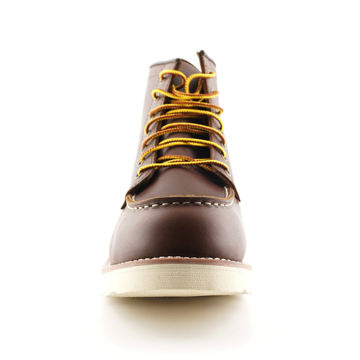 Grinders ALPHA NEW 7 Eyelet Black Brown Leather Rock Safety Steel Cap Lace Up Derby Boots 