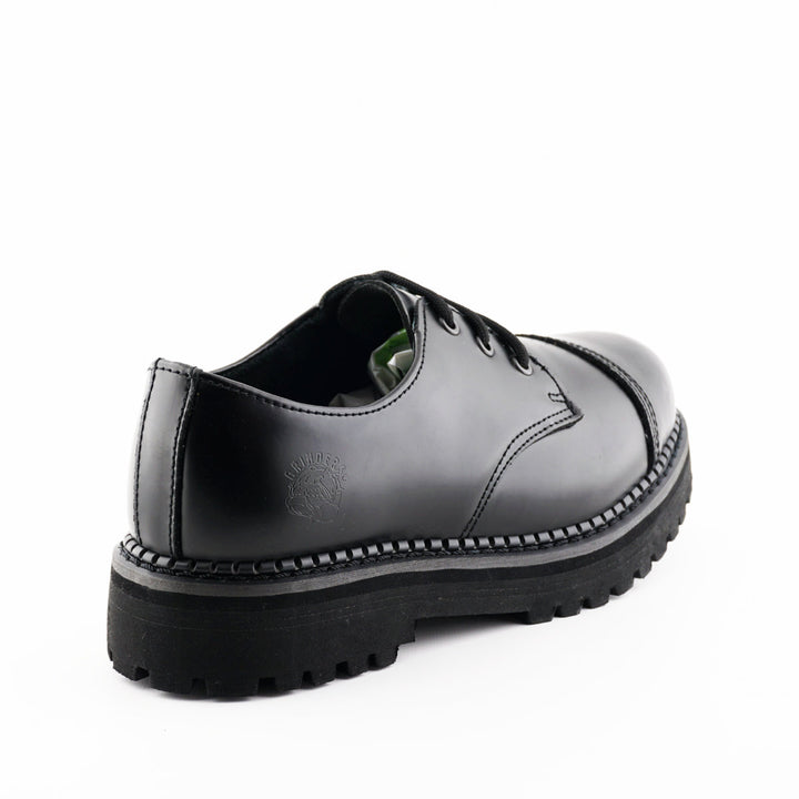 Grinders BOXER Steel Toe Cap Oxford Lace Up Shoes New Gibson Rock Black Leather