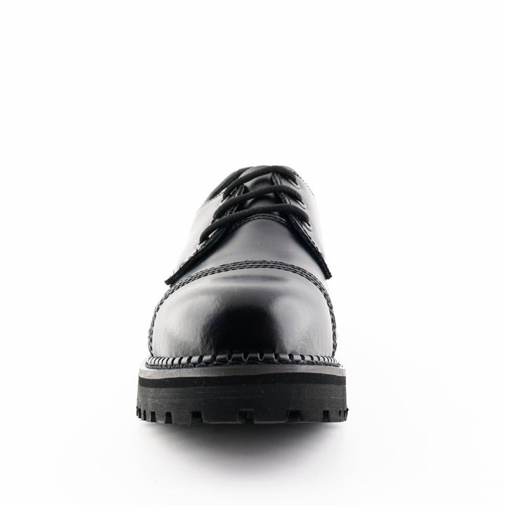 Grinders BOXER Steel Toe Cap Oxford Lace Up Shoes New Gibson Rock Black Leather