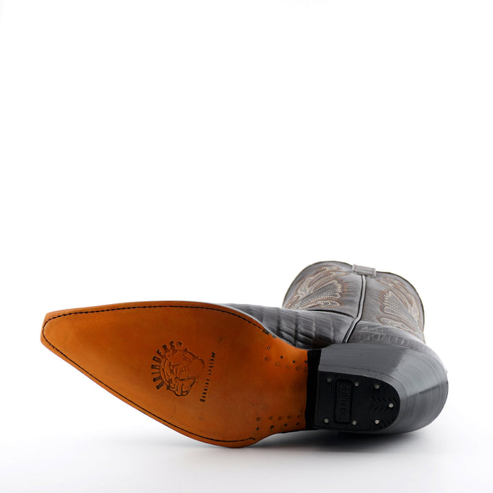 Grinders CAROLINA New Croc Classic Cowboy Western Boots Black Brown Leather