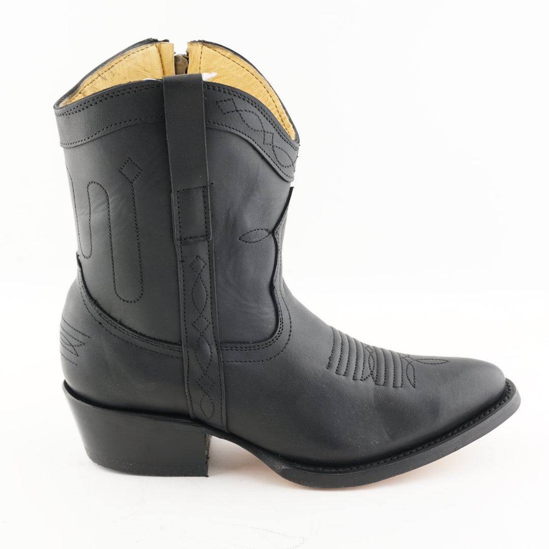 Grinders DAKOTA New Rock Cowboy Western Short Ankle Boots Black Brown Leather