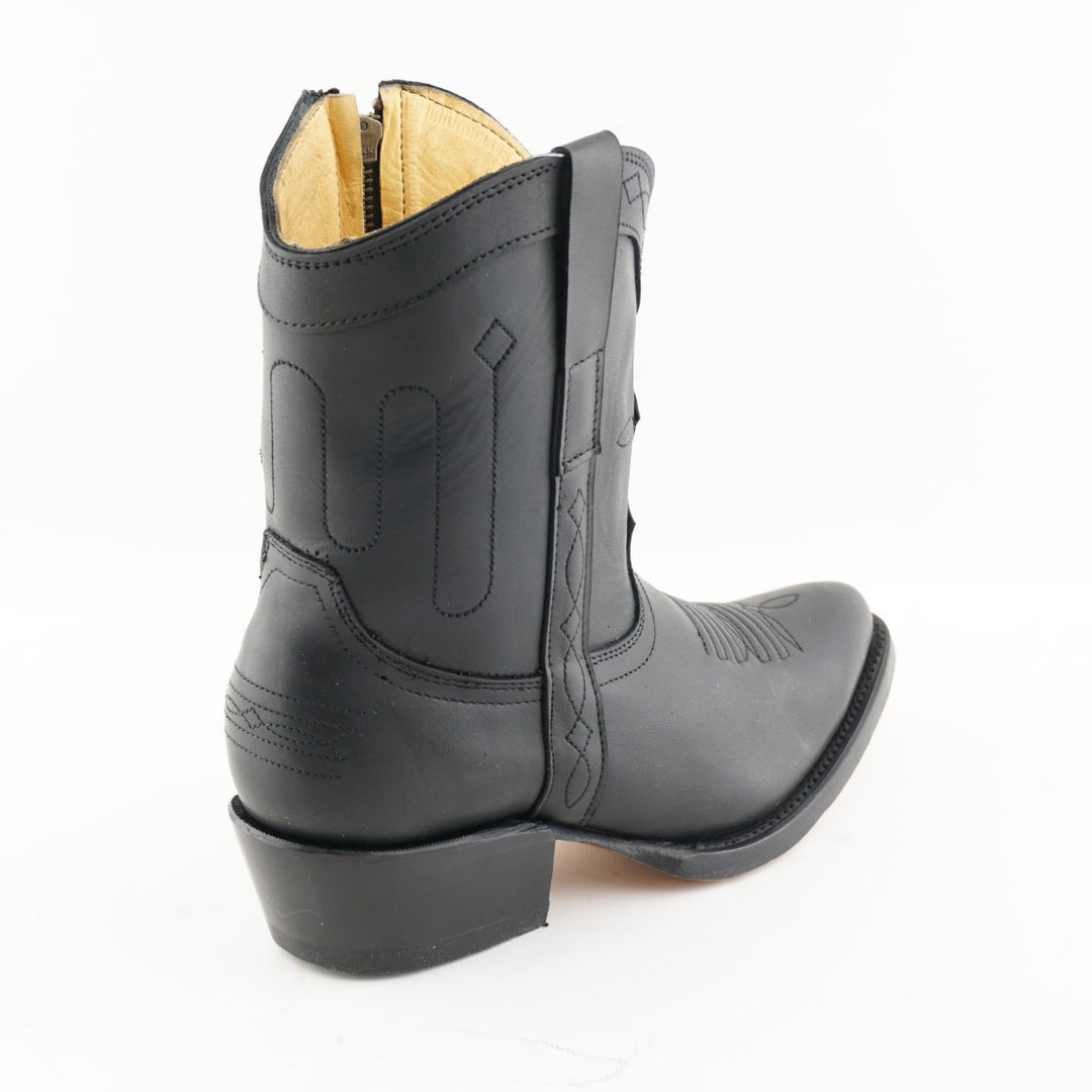 Grinders DAKOTA New Rock Cowboy Western Short Ankle Boots Black Brown Leather