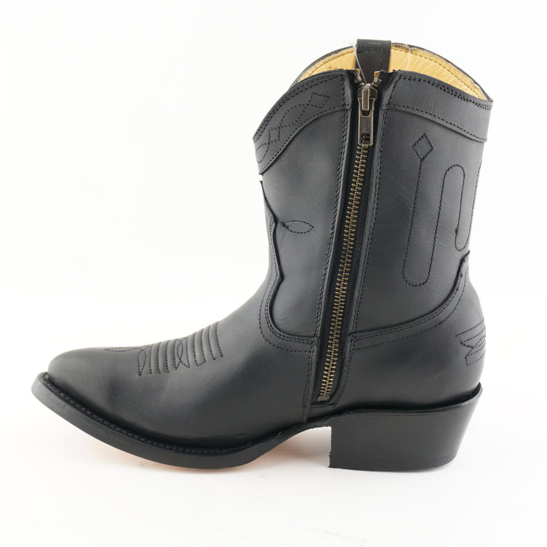 Grinders DAKOTA New Rock Cowboy Western Short Ankle Boots Black Brown Leather