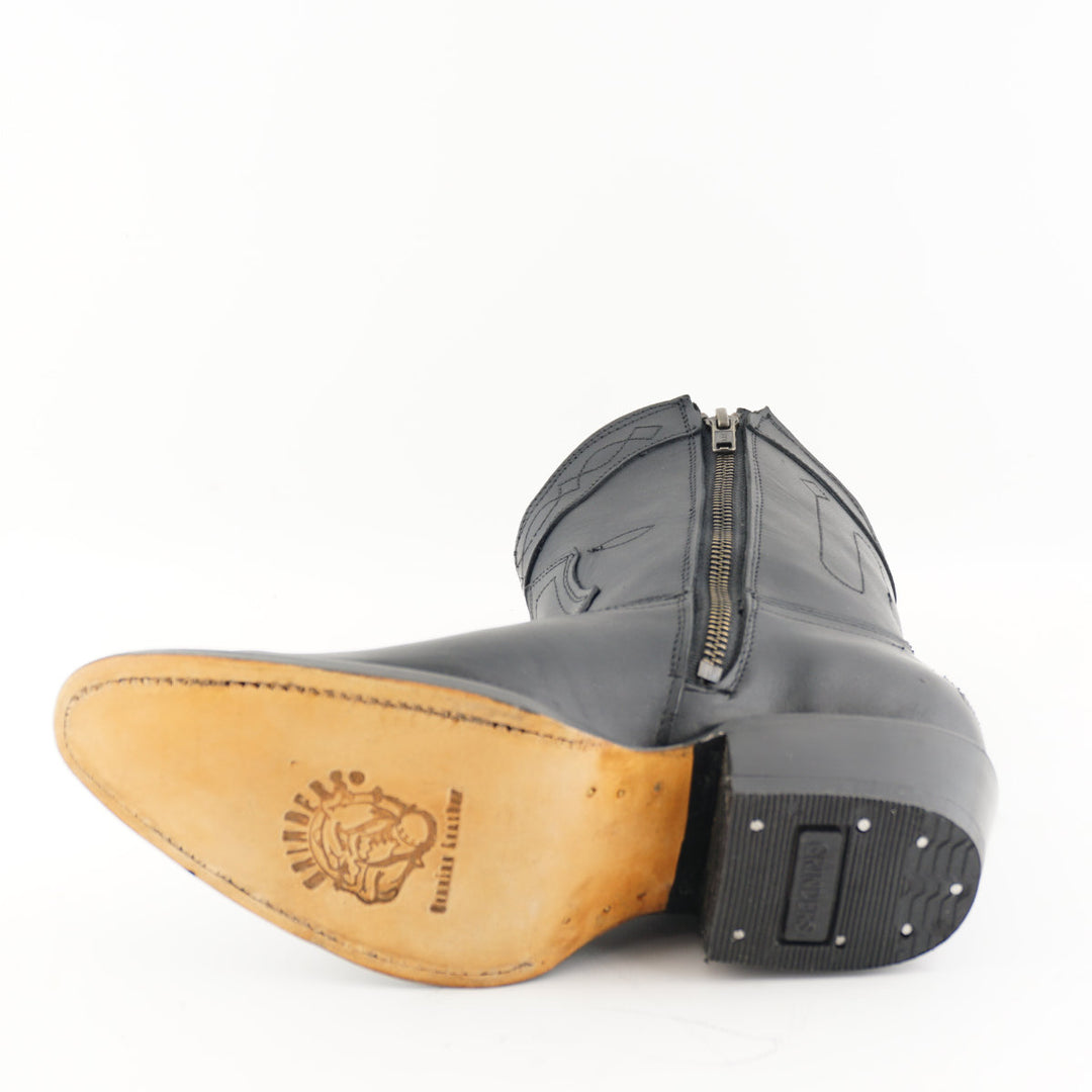 Grinders DAKOTA New Rock Cowboy Western Short Ankle Boots Black Brown Leather