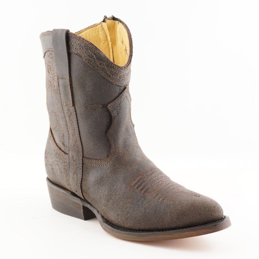 Grinders DAKOTA New Rock Cowboy Western Short Ankle Boots Black Brown Leather