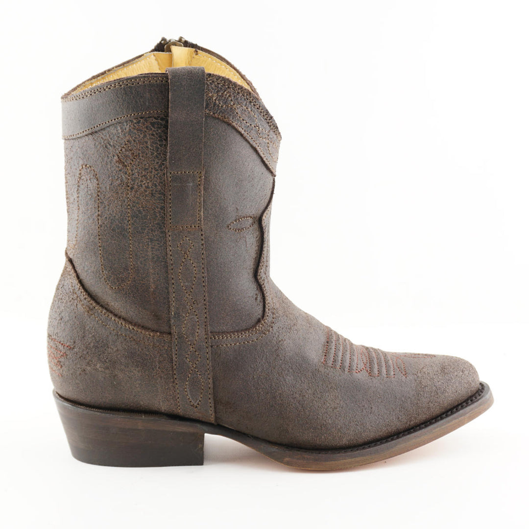 Grinders DAKOTA New Rock Cowboy Western Short Ankle Boots Black Brown Leather