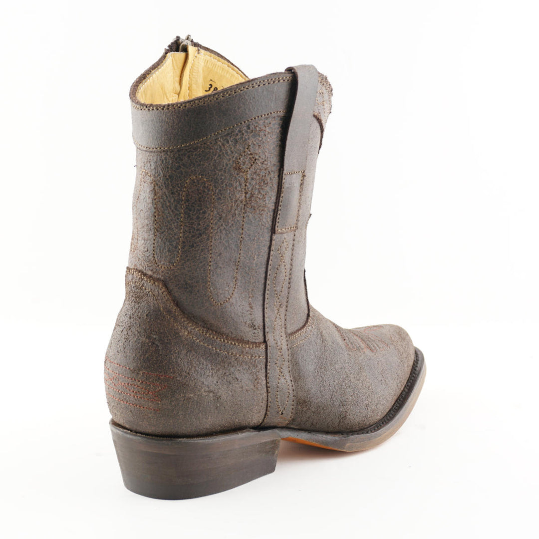 Grinders DAKOTA New Rock Cowboy Western Short Ankle Boots Black Brown Leather