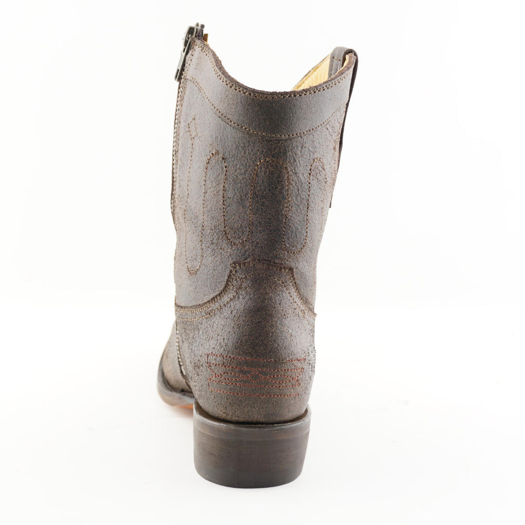 Grinders DAKOTA New Rock Cowboy Western Short Ankle Boots Black Brown Leather