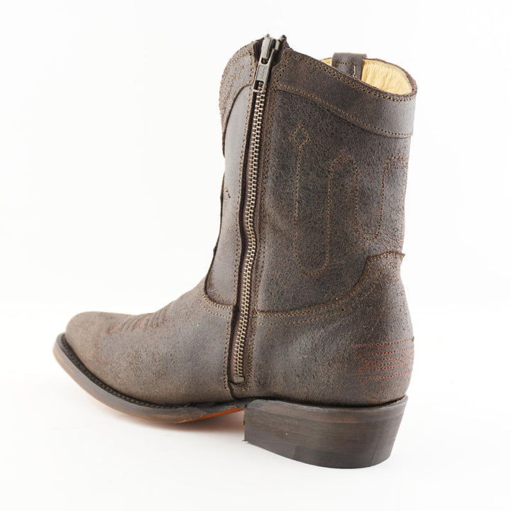 Grinders DAKOTA New Rock Cowboy Western Short Ankle Boots Black Brown Leather