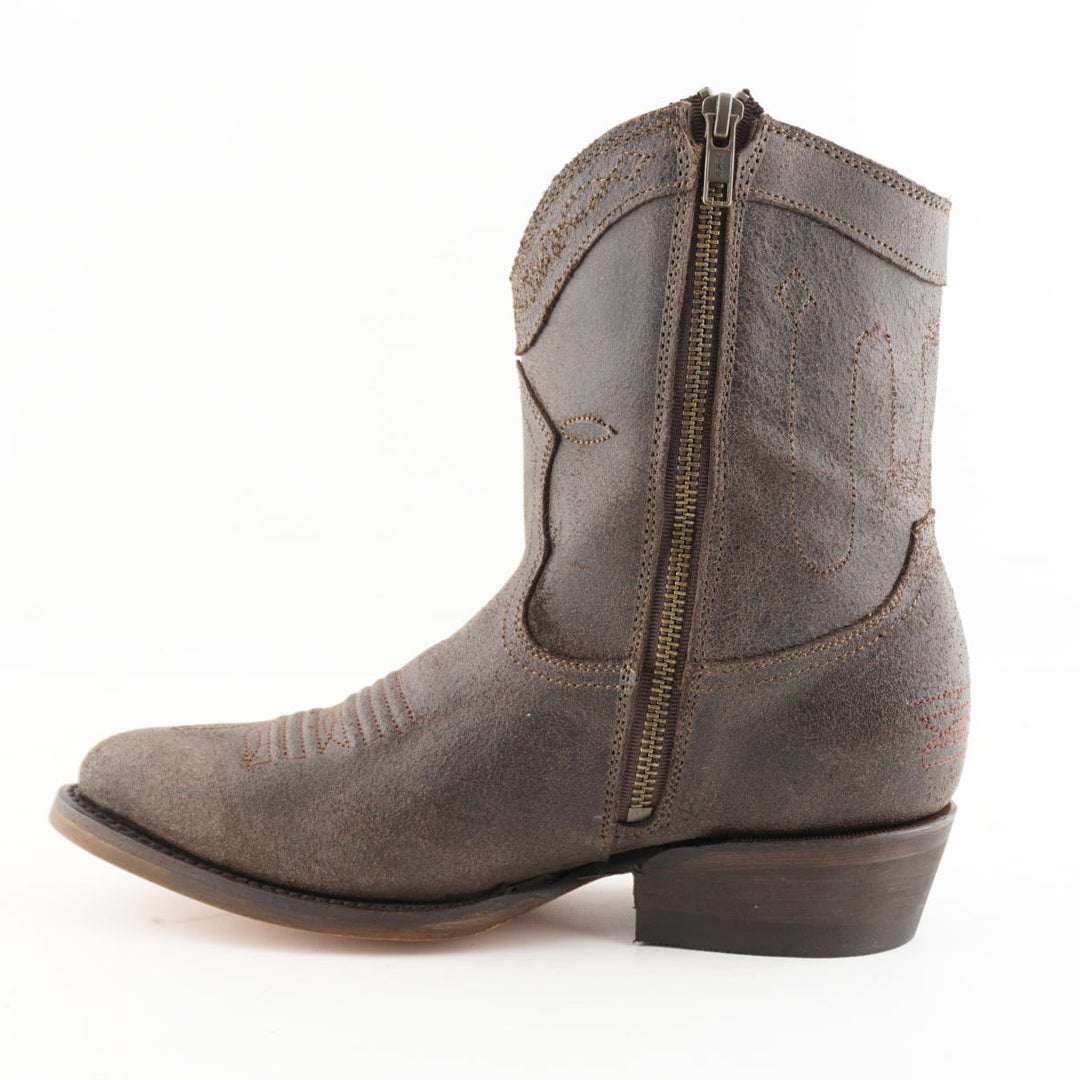 Grinders DAKOTA New Rock Cowboy Western Short Ankle Boots Black Brown Leather