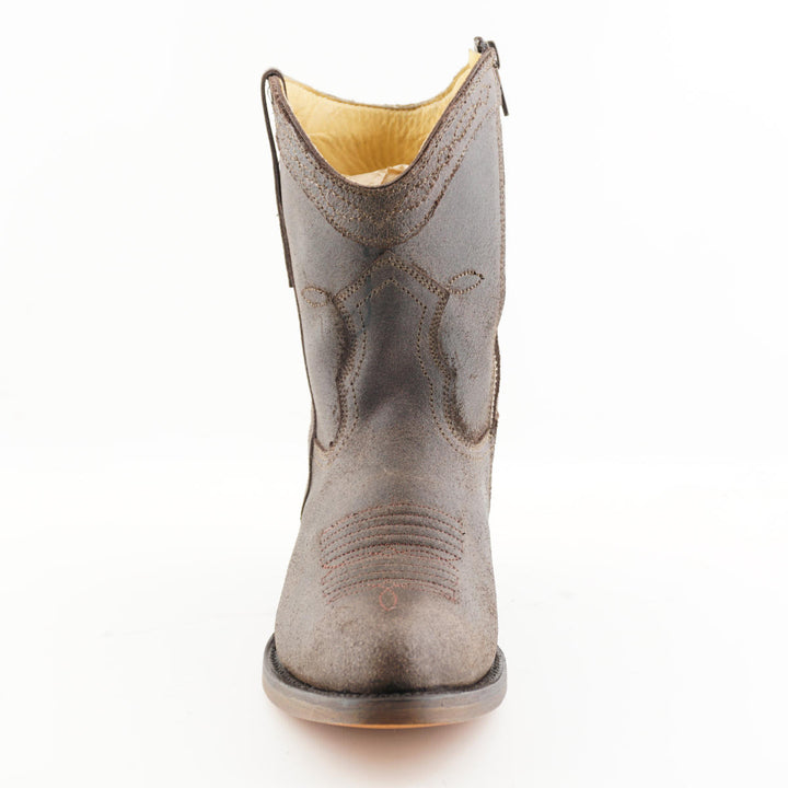 Grinders DAKOTA New Rock Cowboy Western Short Ankle Boots Black Brown Leather