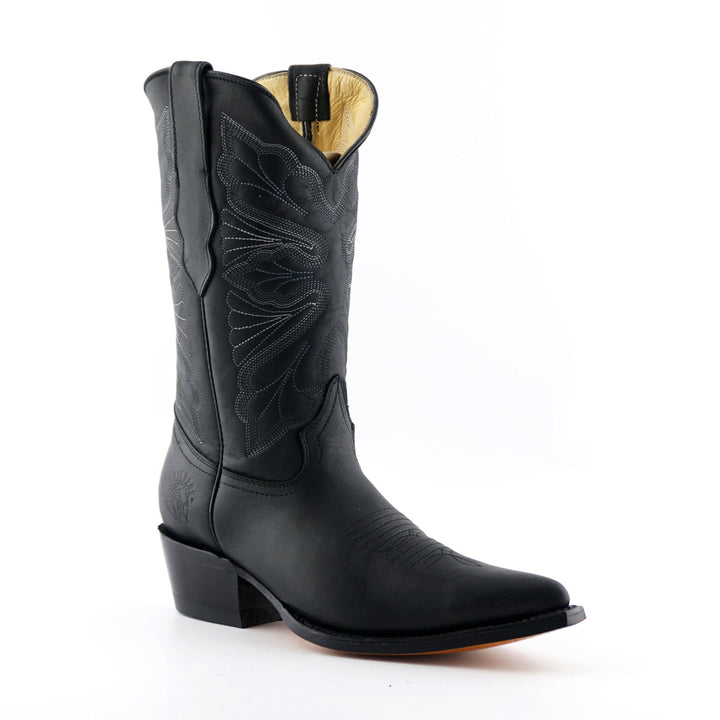 Grinders DALLAS Classic New Rock Western Cowboy Boots Black Brown Leather