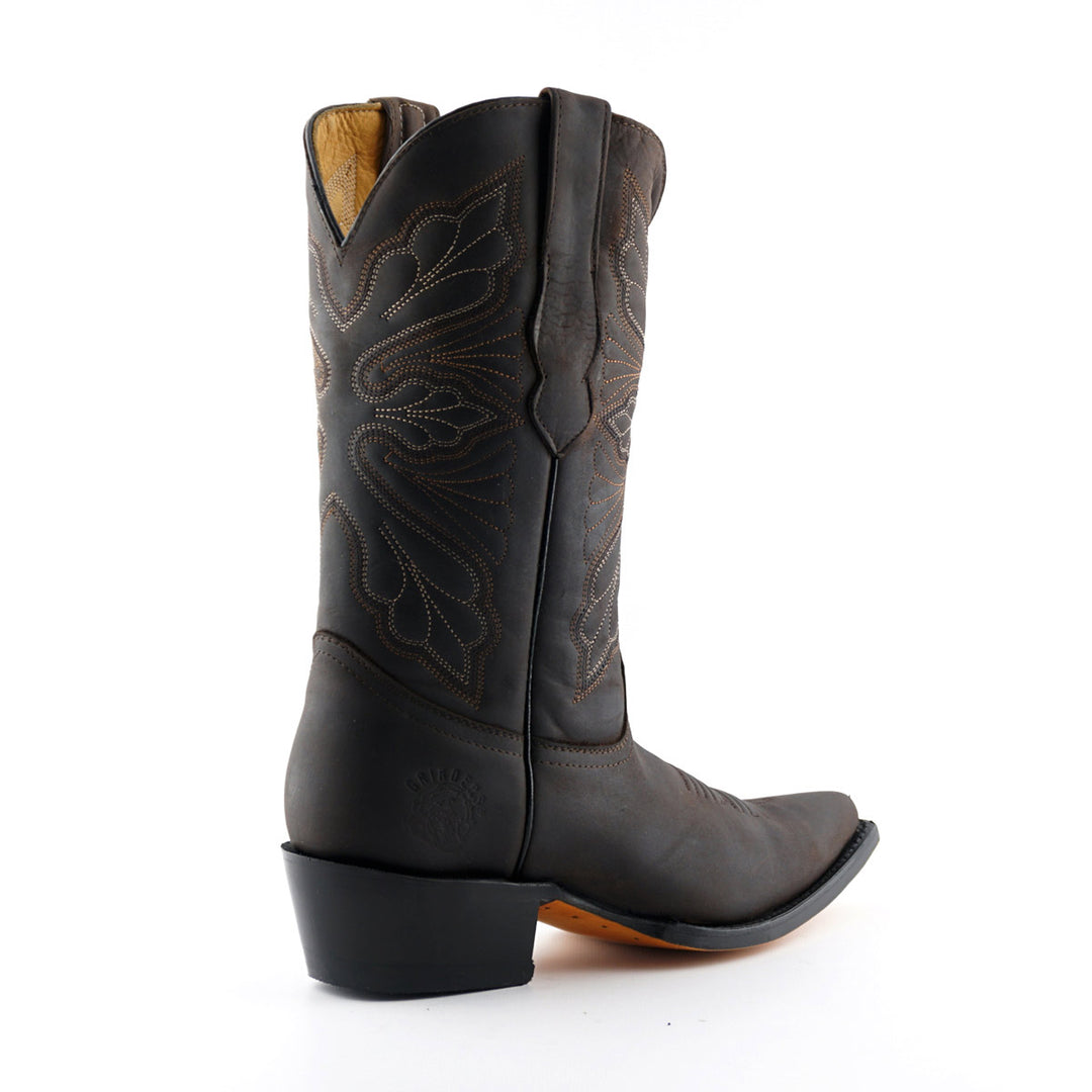 Grinders DALLAS Classic New Rock Western Cowboy Boots Black Brown Leather