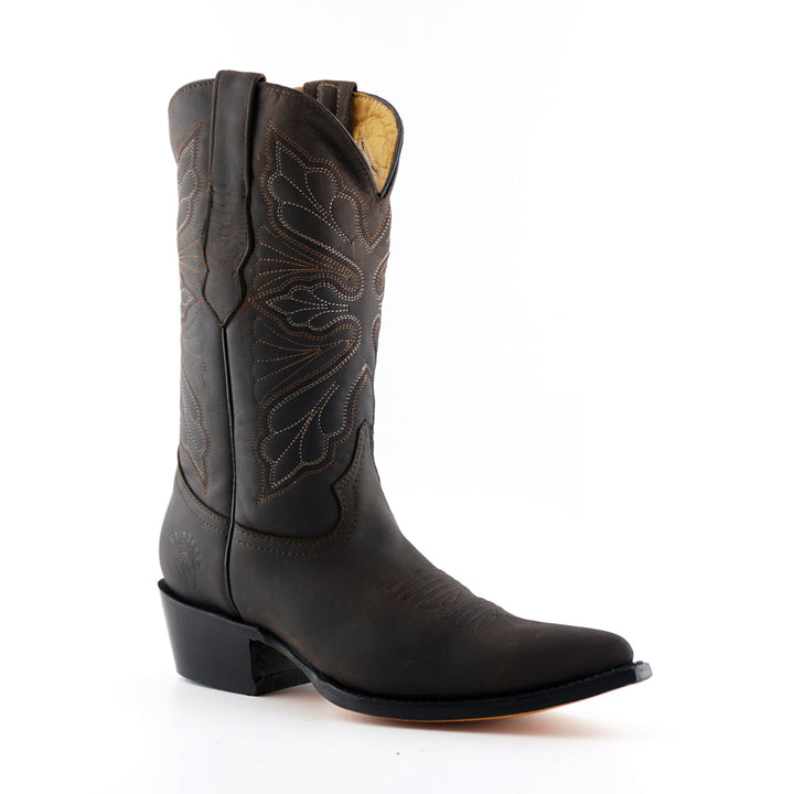 Grinders DALLAS Classic New Rock Western Cowboy Boots Black Brown Leather