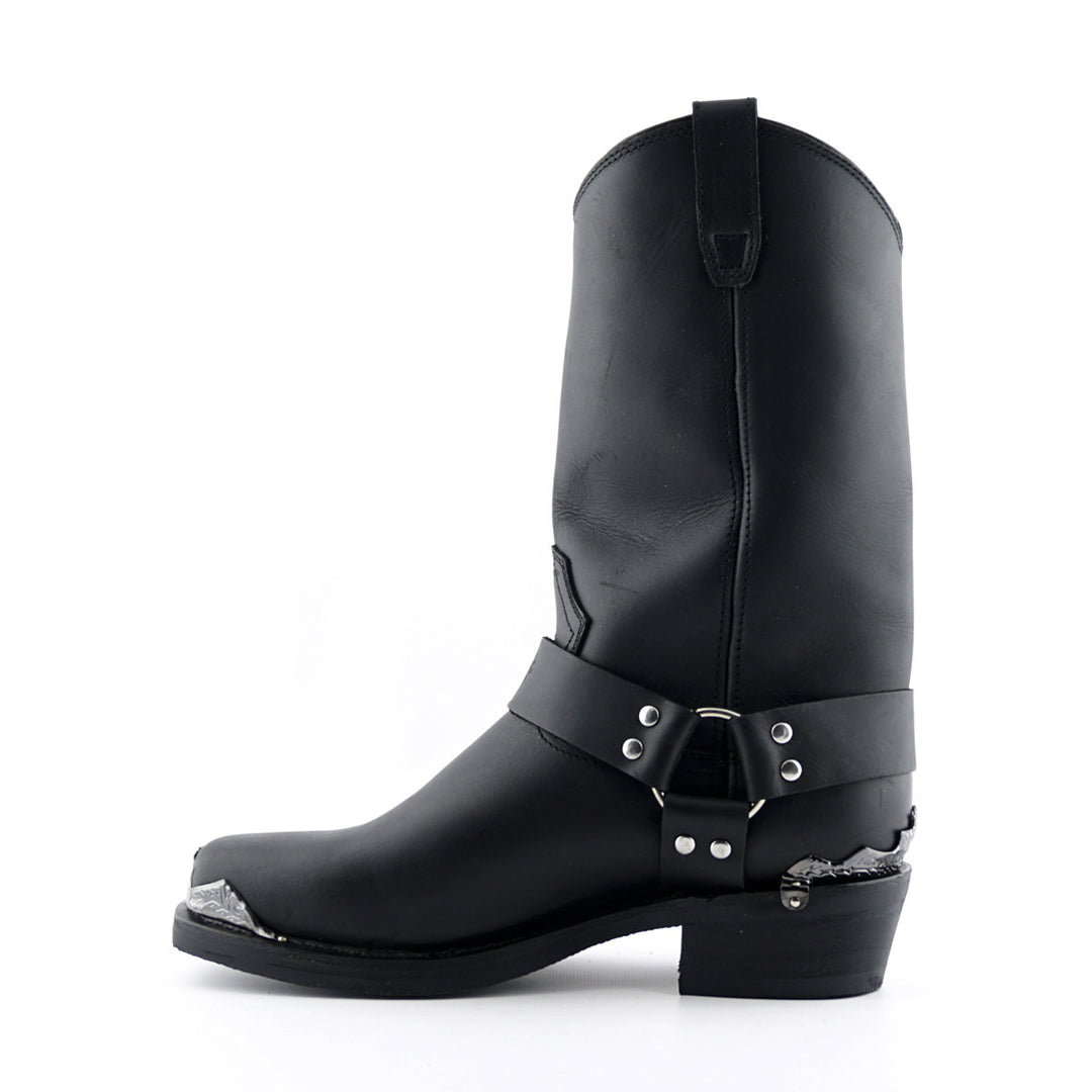 Grinders EAGLE HI New Rock Cowboy Western Biker Boots Black Leather