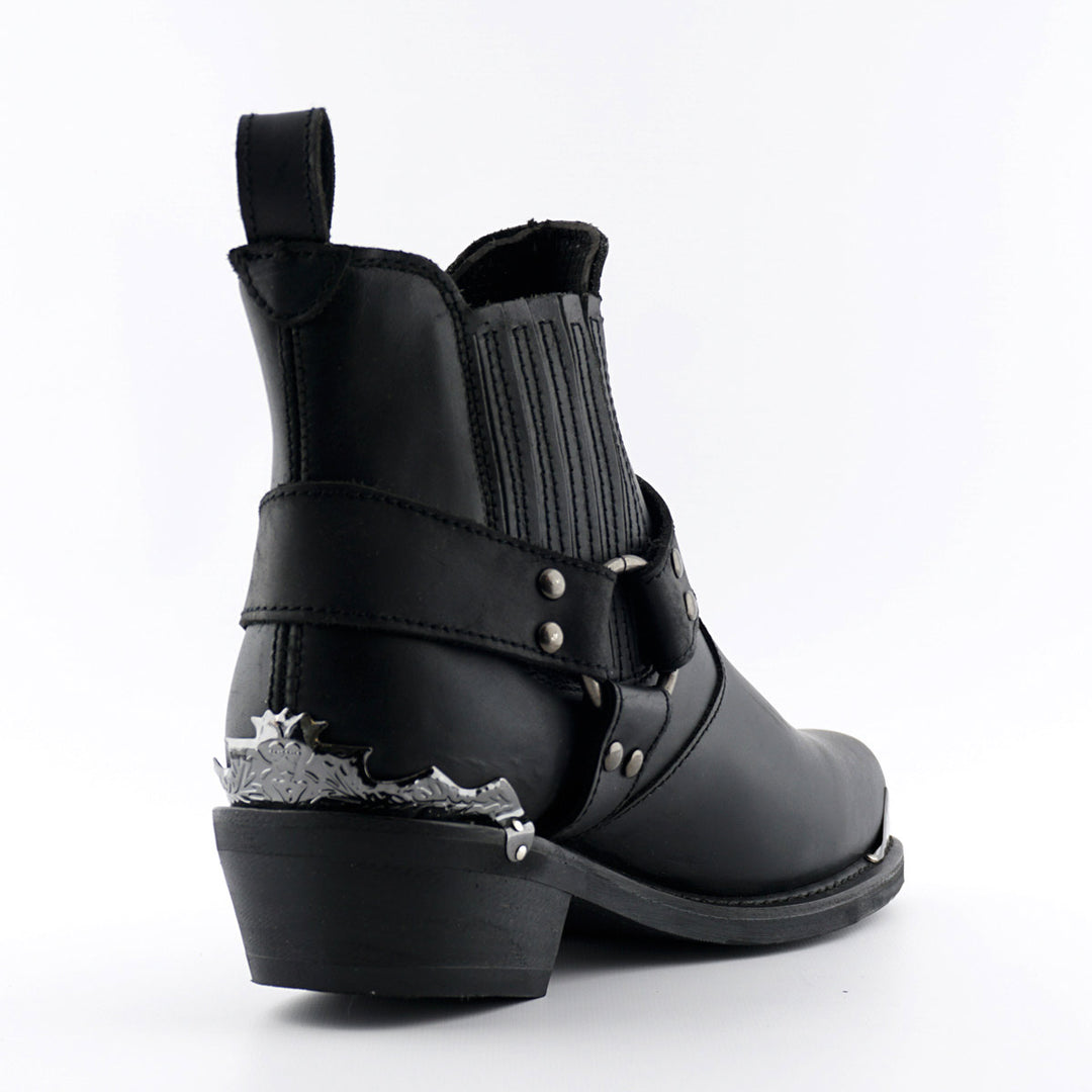 Grinders EAGLE LO New Rock Western Biker Boots Black Leather