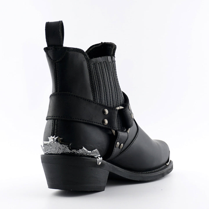 Grinders EAGLE LO New Rock Western Biker Boots Black Leather