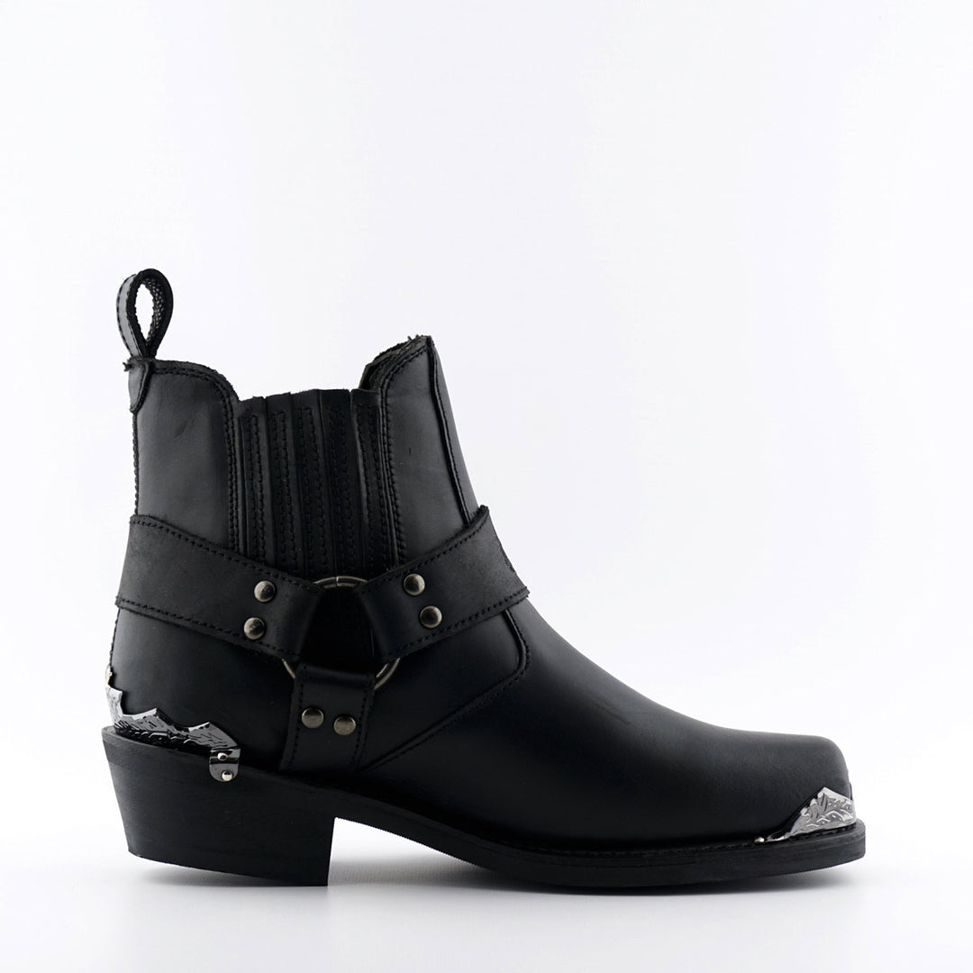 Grinders EAGLE LO New Rock Western Biker Boots Black Leather