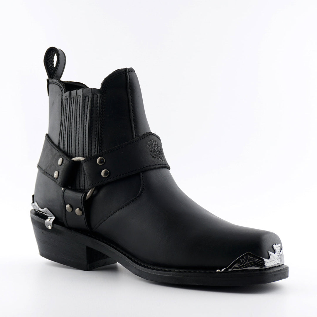 Grinders EAGLE LO New Rock Western Biker Boots Black Leather