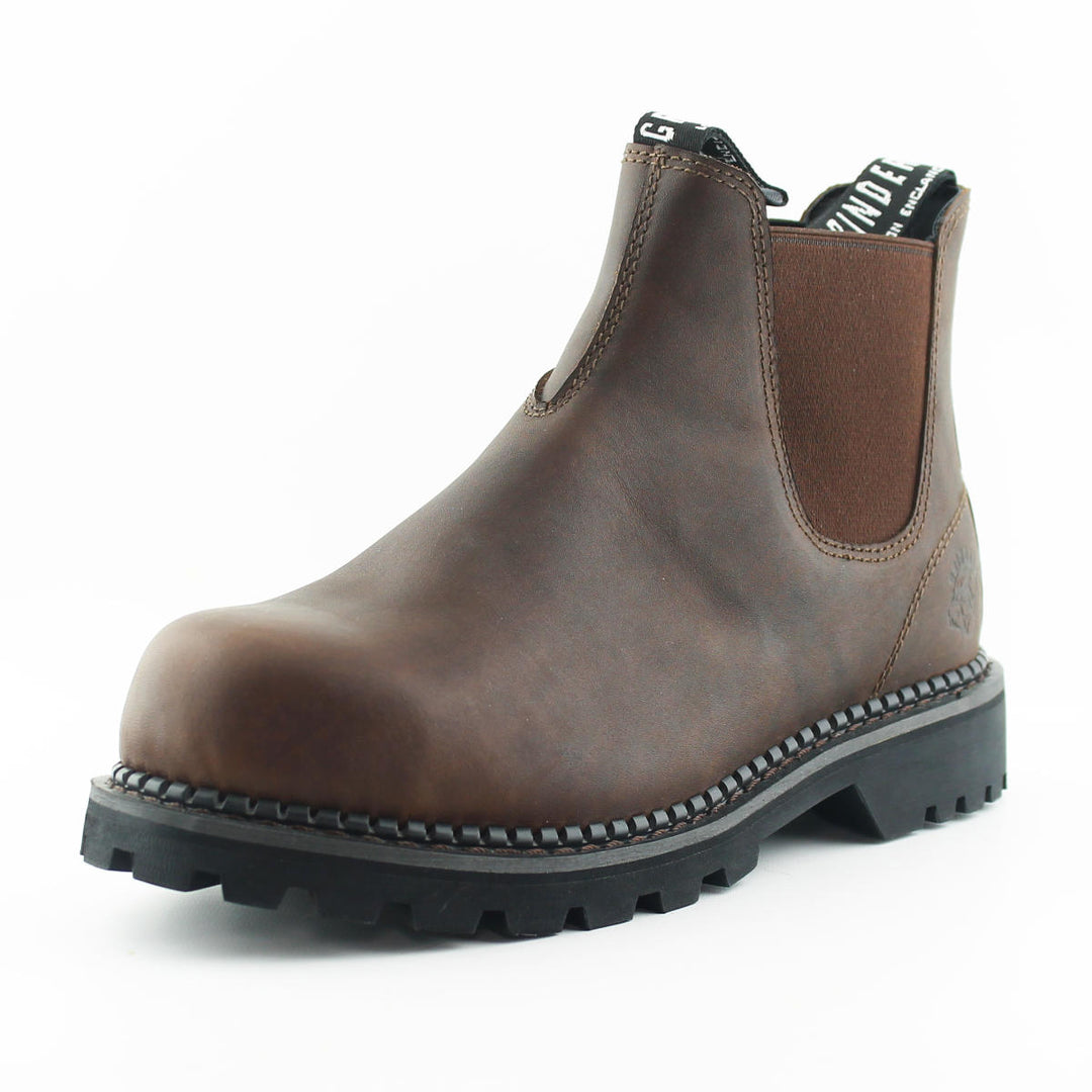 Grinders FALCON New Dealer Chelsea Rock boots Black Brown Leather Safety Steel Toe Cap