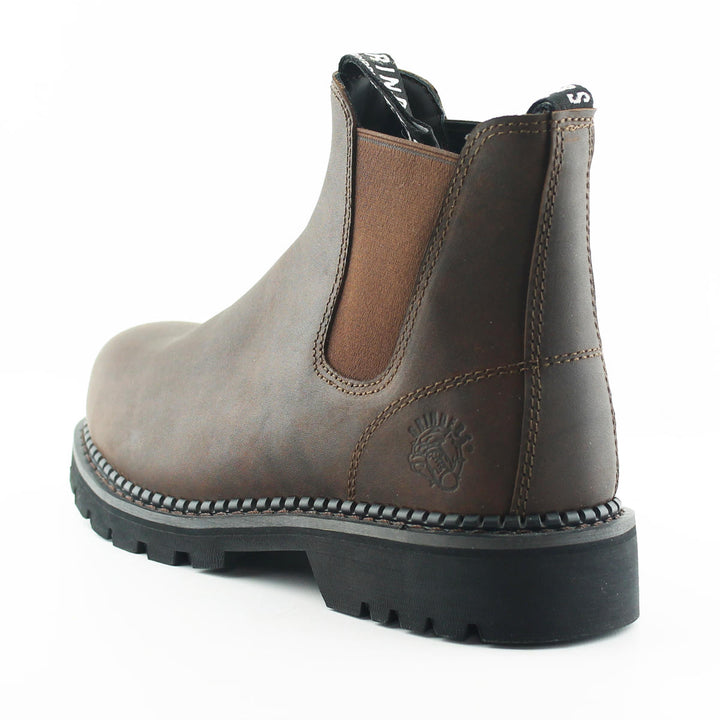Grinders FALCON New Dealer Chelsea Rock boots Black Brown Leather Safety Steel Toe Cap