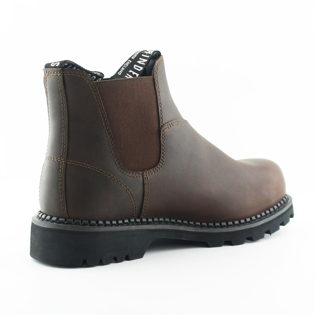 Grinders FALCON New Dealer Chelsea Rock boots Black Brown Leather Safety Steel Toe Cap