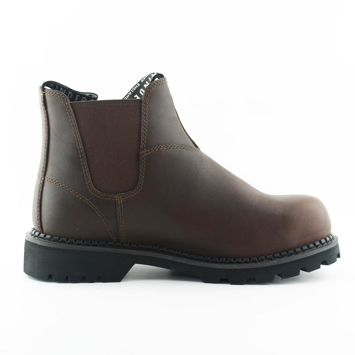 Grinders FALCON New Dealer Chelsea Rock boots Black Brown Leather Safety Steel Toe Cap
