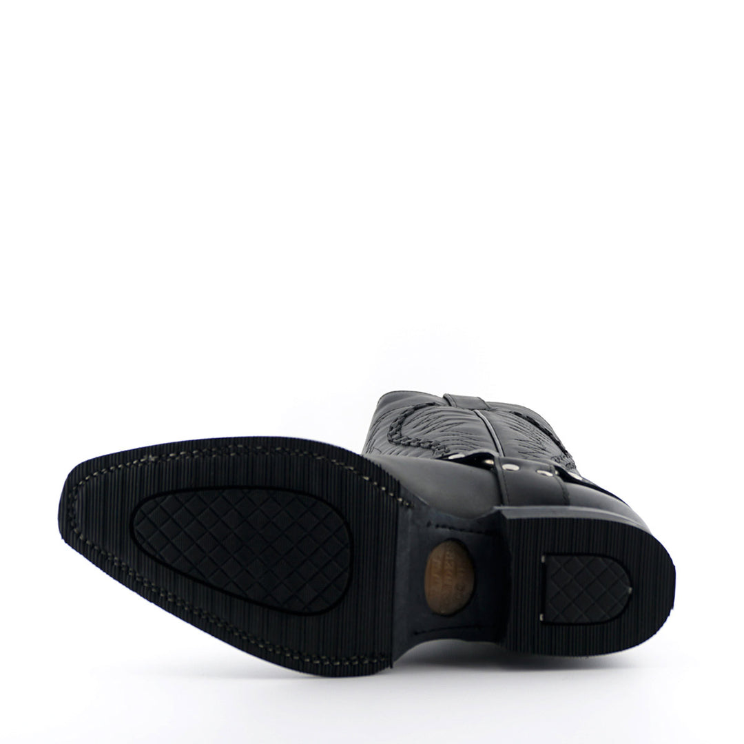 Grinders GALVESTON New Rock Classic Cowboy Western Biker Boots Black Brown Leather