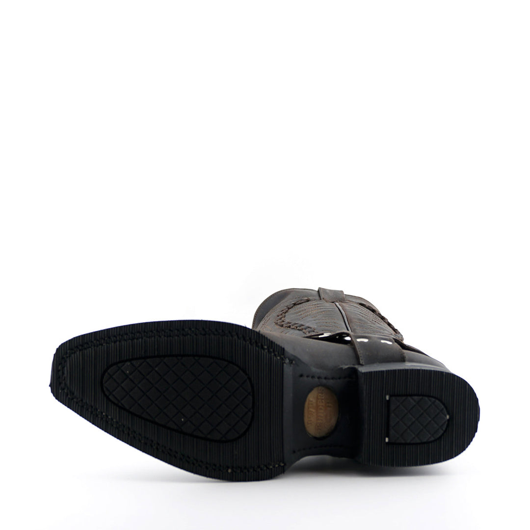 Grinders GALVESTON New Rock Classic Cowboy Western Biker Boots Black Brown Leather