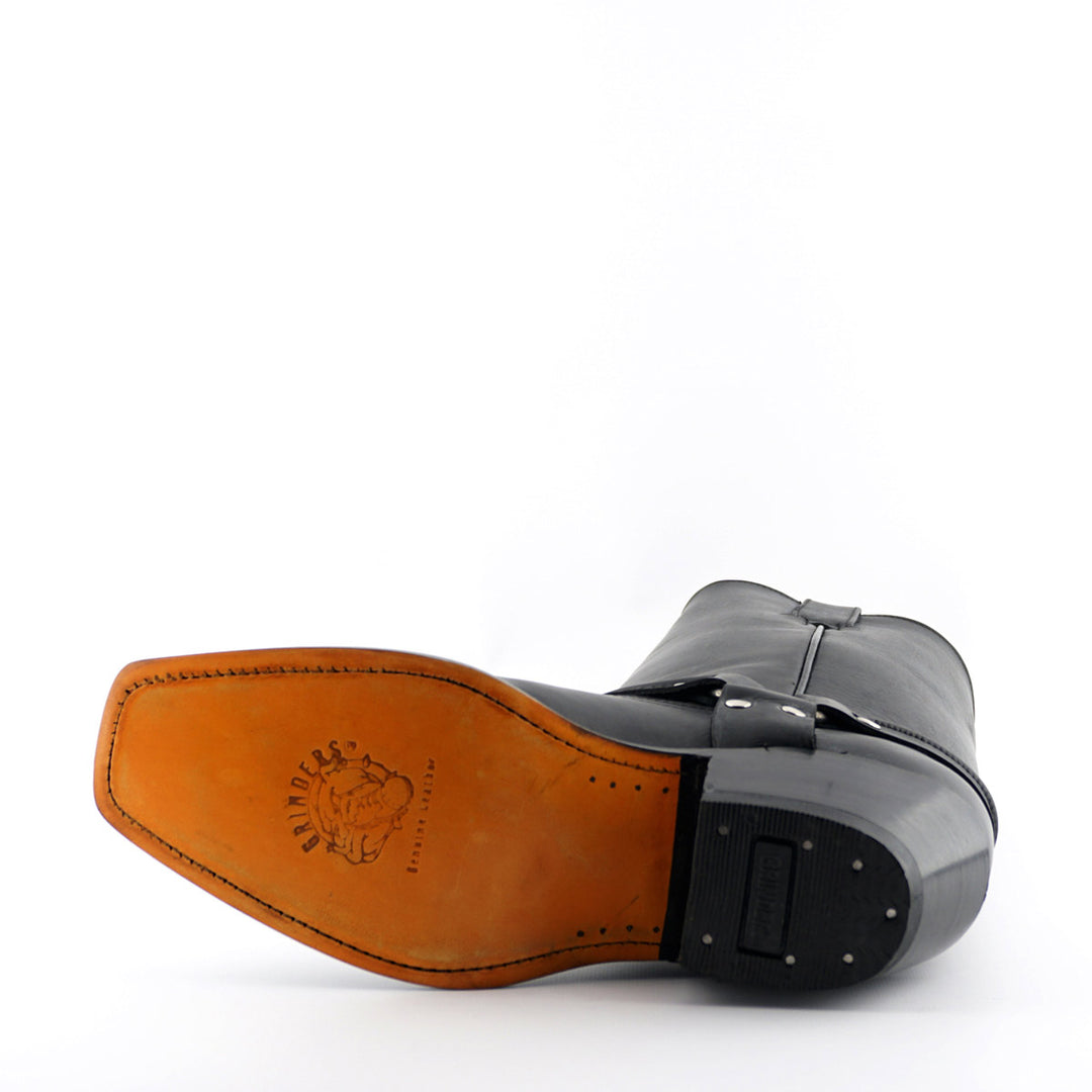 Grinders HARNESS HI New Classic Rock Boots Square Toe Biker Western Boots Black Brown Leather