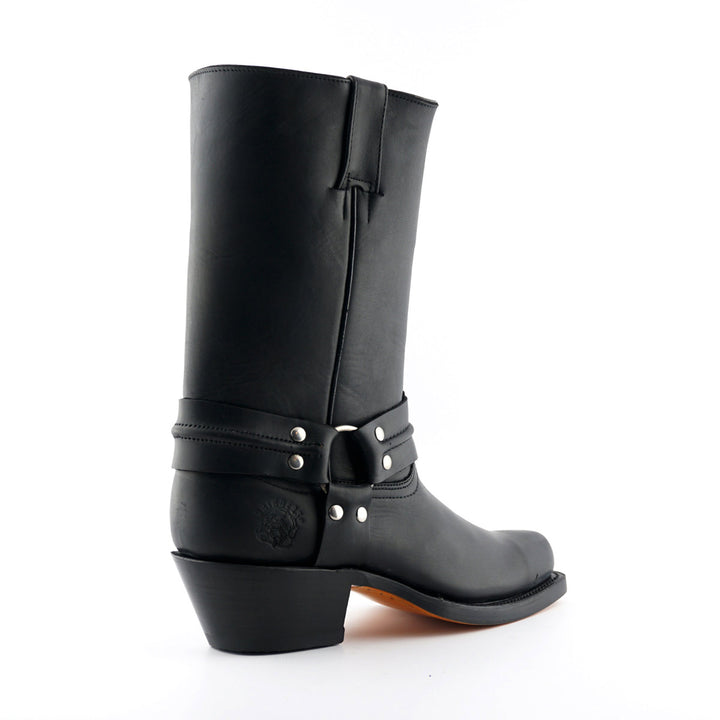 Grinders HARNESS HI New Classic Rock Boots Square Toe Biker Western Boots Black Brown Leather