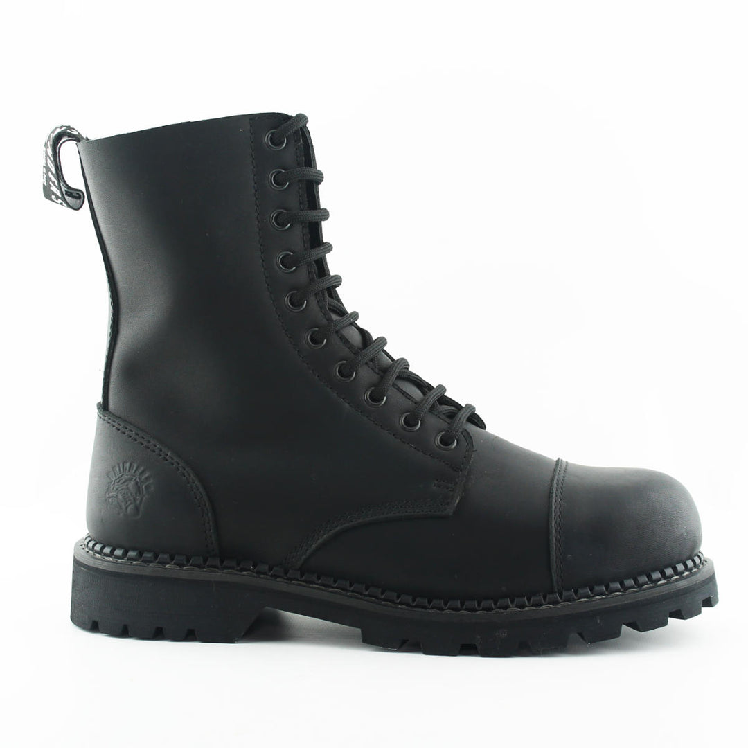 Grinders HUNTER New Black Rock Leather Safety Steel Cap Lace Up Combat Derby Boots