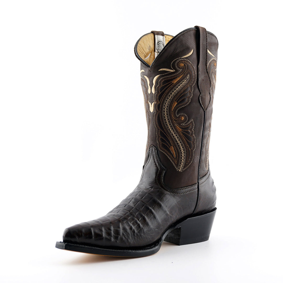 Grinders INDIANA New Ladies Cowboy Western Croc Boots Black Brown Leather