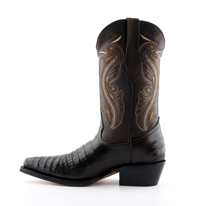 Grinders INDIANA New Ladies Cowboy Western Croc Boots Black Brown Leather