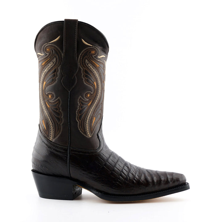 Grinders INDIANA New Ladies Cowboy Western Croc Boots Black Brown Leather