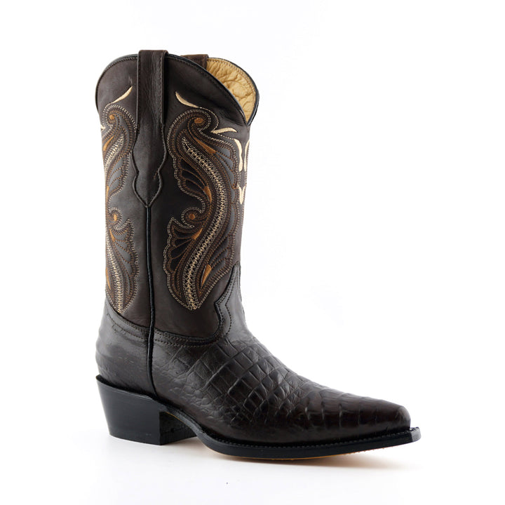 Grinders INDIANA New Ladies Cowboy Western Croc Boots Black Brown Leather