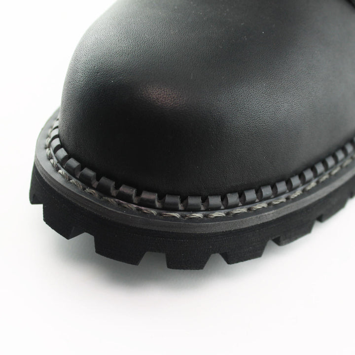 Grinders KESTREL Black Brown Leather Safety Steel Cap Lace Up Combat Boots