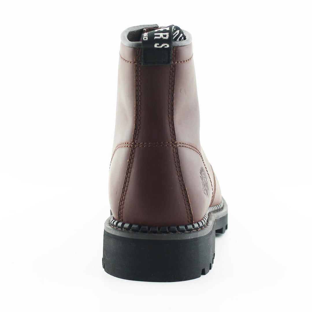 Grinders KESTREL Black Brown Leather Safety Steel Cap Lace Up Combat Boots