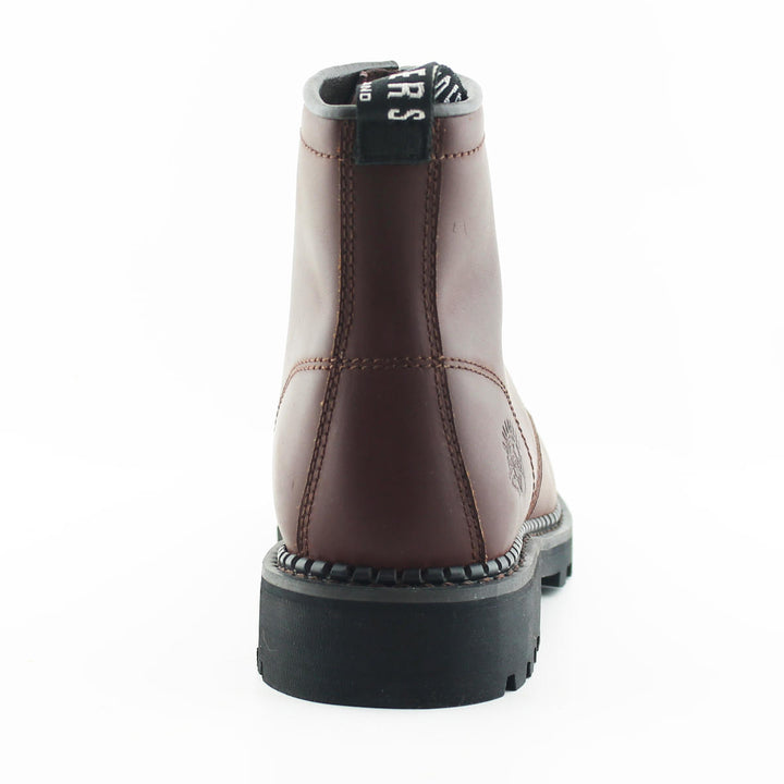 Grinders KESTREL Black Brown Leather Safety Steel Cap Lace Up Combat Boots