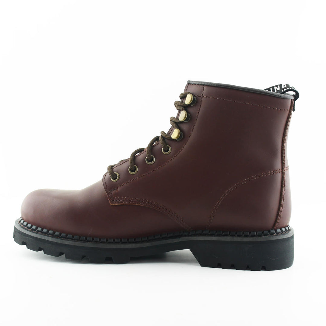 Grinders KESTREL Black Brown Leather Safety Steel Cap Lace Up Combat Boots