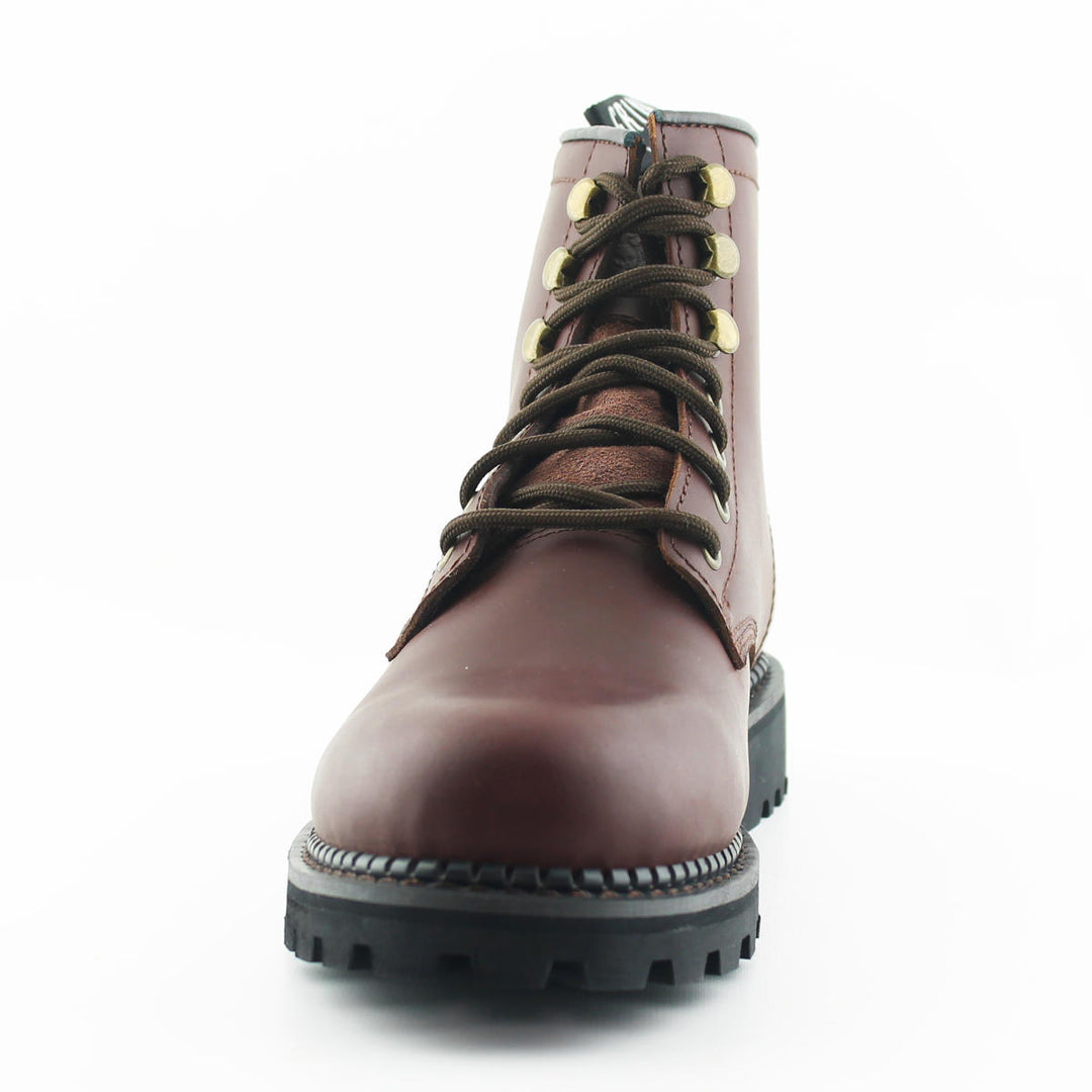 Grinders KESTREL Black Brown Leather Safety Steel Cap Lace Up Combat Boots