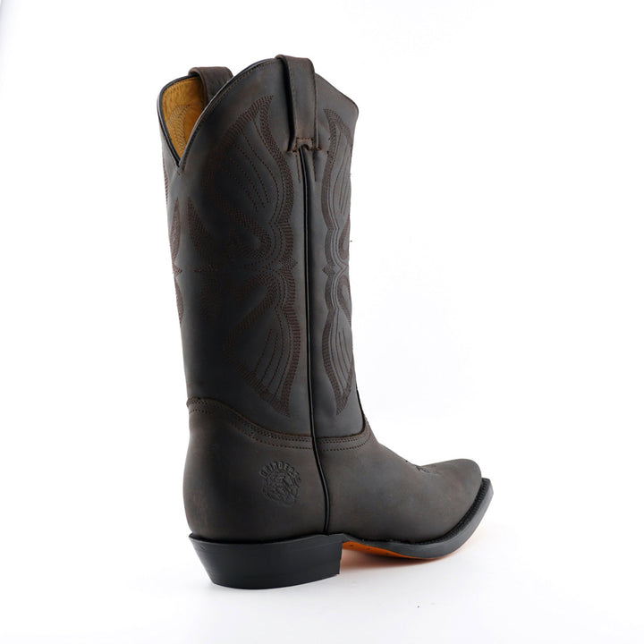 Grinders LOUISIANA New Classic Cowboy Western Boots Black Brown Leather