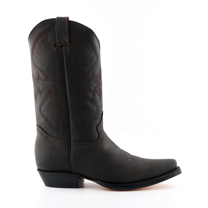 Grinders LOUISIANA New Classic Cowboy Western Boots Black Brown Leather