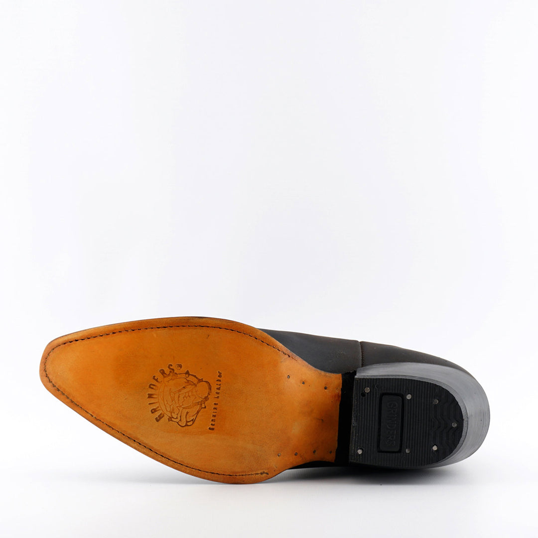 Grinders MAVERICK New Short Ankle Cowboy Western Rock Boots Black Brown Leather