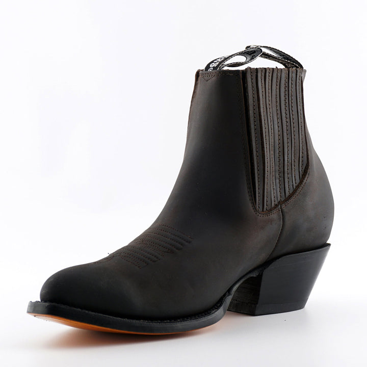 Grinders MAVERICK New Short Ankle Cowboy Western Rock Boots Black Brown Leather